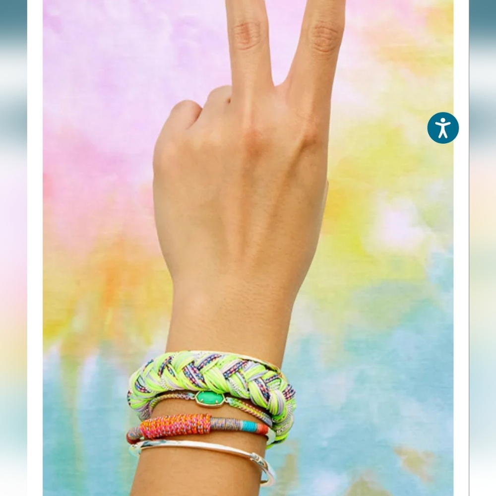 NWT Kendra Scott Masie Cuff Paracord Woven Bracelet - Picture 2 of 10